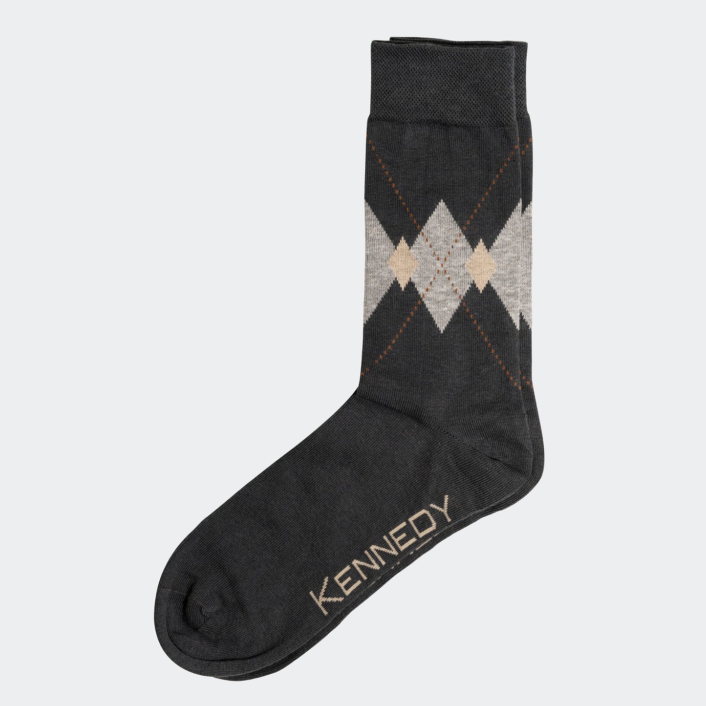 SMOKED JUNIPER ARGYLE CREW SOCK