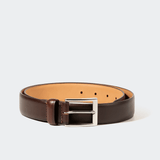 LEATHER BELT DARK BROWN