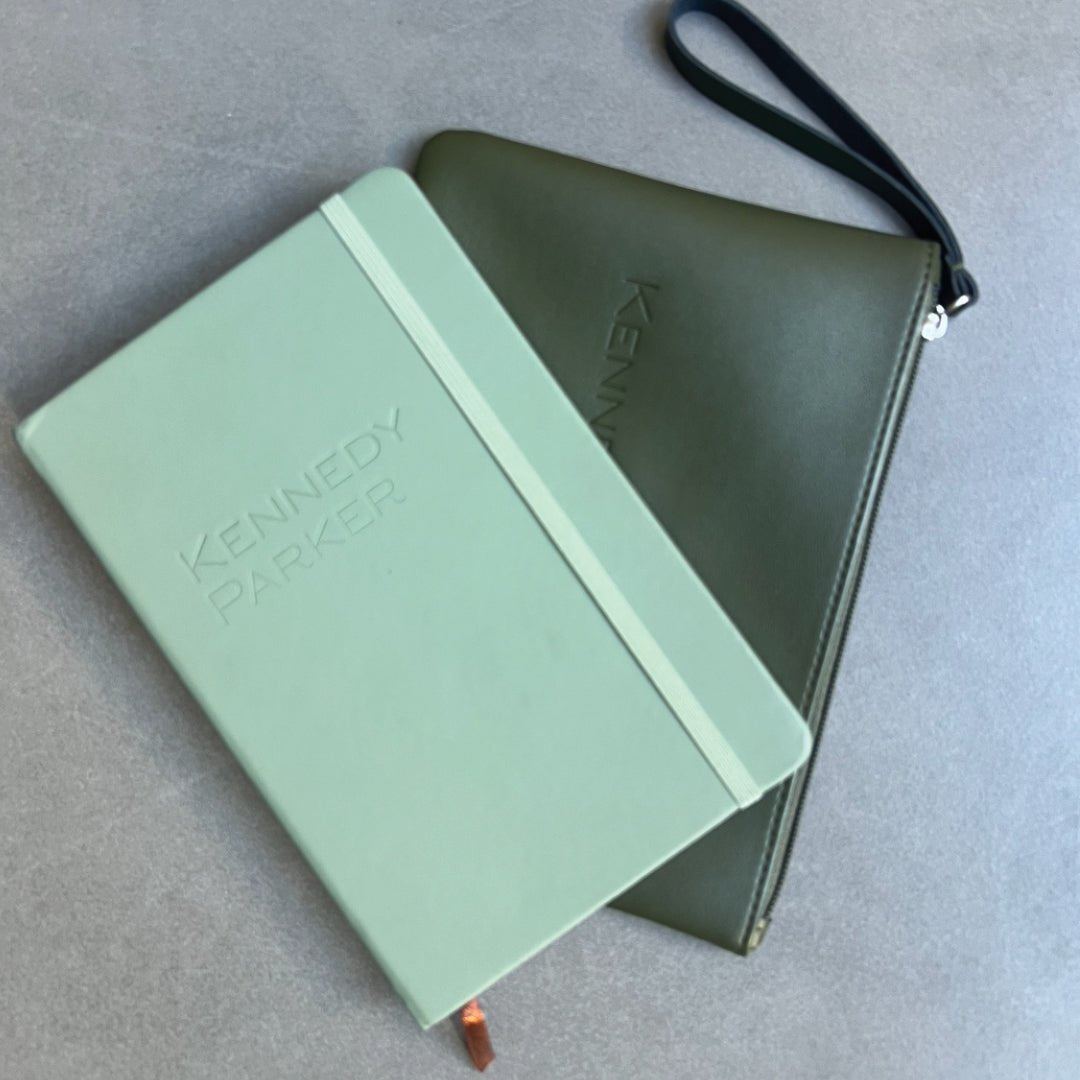 Notebook + Leather Pouch