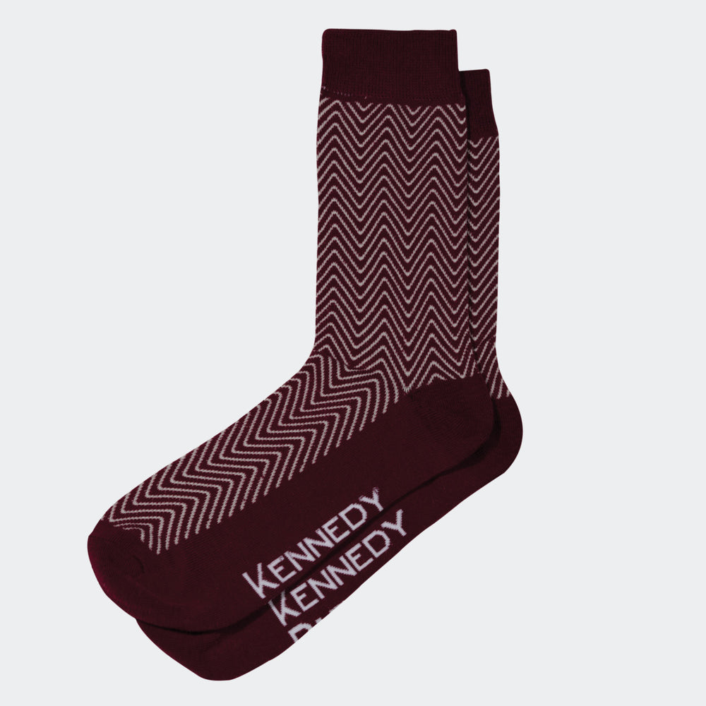 
                      
                        BURGUNDY CHEVRON CREW SOCK
                      
                    