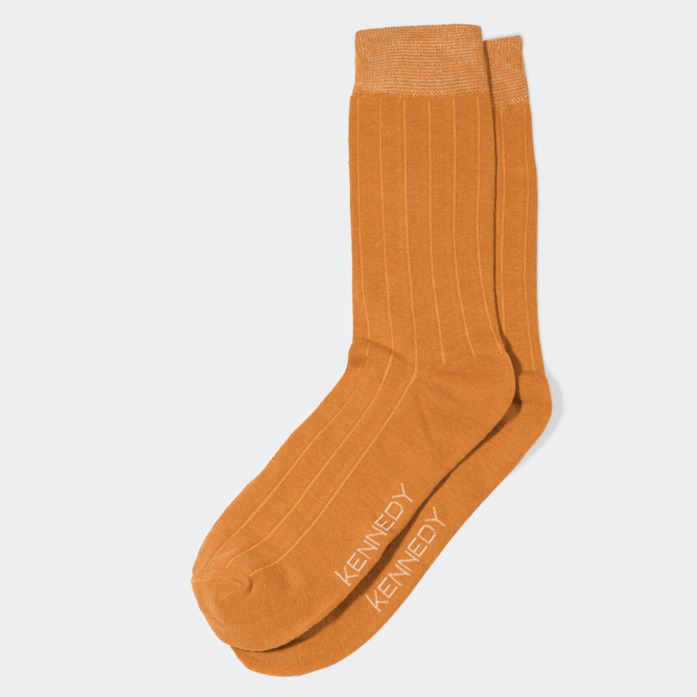 MUSTARD PLAIN CREW SOCK