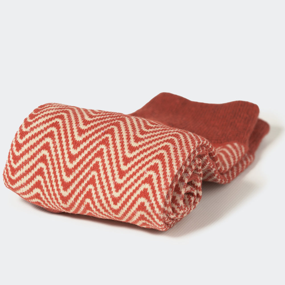Rust Chevron Sock