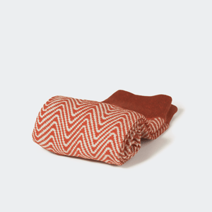 
                
                    Load image into Gallery viewer, Rust Chevron Sock
                
            