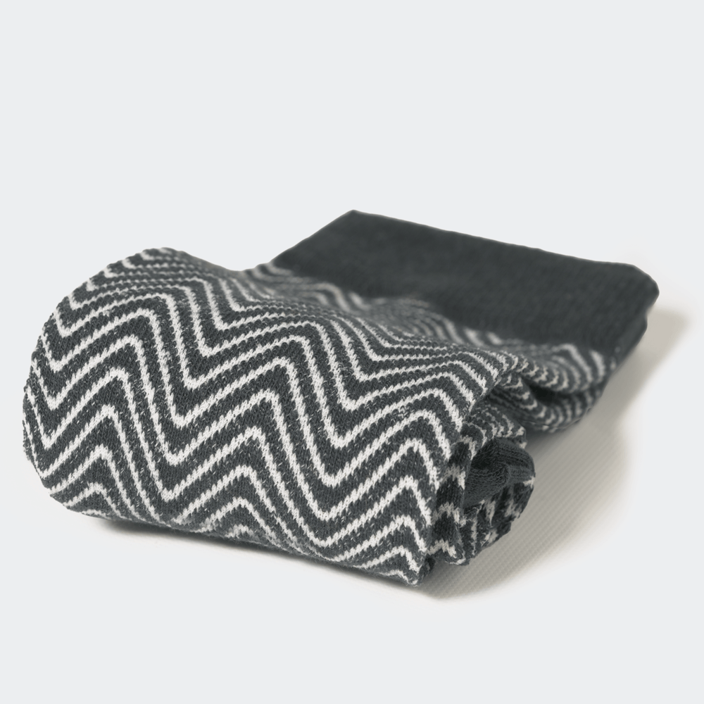 HUNTER GREEN CHEVRON CREW SOCK