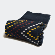 NAVY ZIG ZAG CREW SOCK