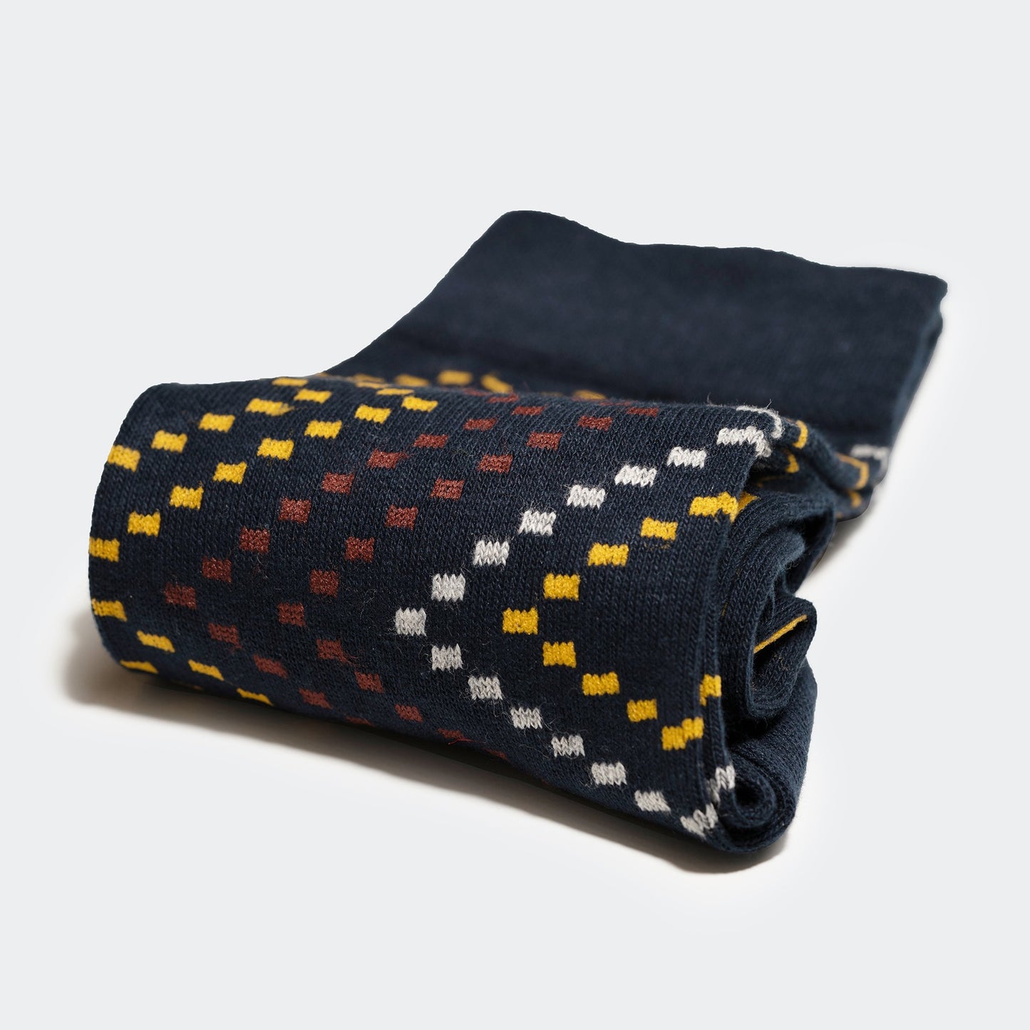 NAVY ZIG ZAG CREW SOCK